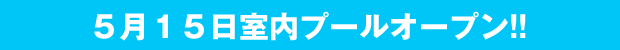 5月15日室内プールオープン!!